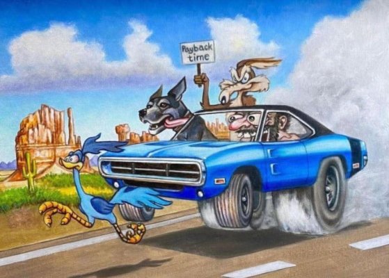 road runner being chased by charger.jpg