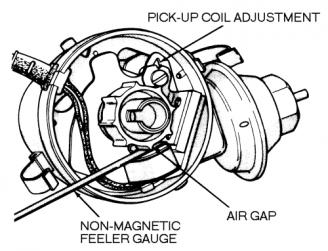 Chrysler Electronic Ignition Vacuum Distributor air gap .008 view #11.jpg